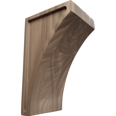 Ekena Millwork 3"W x 3 1/2"D x 6"H Small Lawson Wood Corbel, Walnut CORW03X03X06LWWA